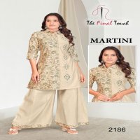 MARTINI BY THE FINAL TOUCH R R FASHION VETICAN PRINT READYMADE COMBO KURTI WITH PLAZZO