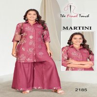 MARTINI BY THE FINAL TOUCH R R FASHION VETICAN PRINT READYMADE COMBO KURTI WITH PLAZZO