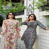 CHARMING VOL 2 BY VANISKA COLOURPIX RAYON READYMADE PLUS SIZE LONG KURTIS