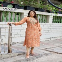 CHARMING VOL 2 BY VANISKA COLOURPIX RAYON READYMADE PLUS SIZE LONG KURTIS