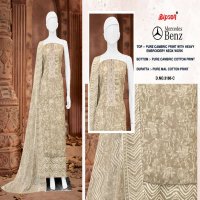 BIPSON MERCEDES D.NO 3186 WHOLESALE PURE COTTON CAMBRIC PRINT WITH ETHNIC HAND WORK DAILY WEAR DRESS MATERIAL