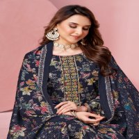 ALOK BEGUM WHOLESALE PURE VISCOSE RAYON FOIL PRINT WITH EMBROIDERY DESIGNER 3 PCS DRESS MATERIAL