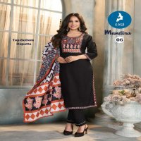 MANDIRA BY KAYA WHOLESALE RAYON PRINT WITH MASLIN DIGITAL PRINT 3 PCS READYMADE FANCY STRAIGHT DRESS FOR WOMENS