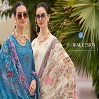 ZARA BY BELLIZA DESIGNER ROMAN SILK WITH EMBROIDERY WORK ELEGANCE 3PCS DRESS MATERIAL