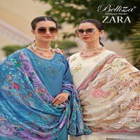 ZARA BY BELLIZA DESIGNER ROMAN SILK WITH EMBROIDERY WORK ELEGANCE 3PCS DRESS MATERIAL
