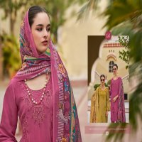 ZARA BY BELLIZA DESIGNER ROMAN SILK WITH EMBROIDERY WORK ELEGANCE 3PCS DRESS MATERIAL