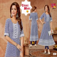 CHINKI MINKI BY AMBIKA RAYON FULLY STITCH DAILY WEAR COMBO KURTIS