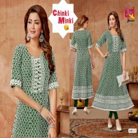 CHINKI MINKI BY AMBIKA RAYON FULLY STITCH DAILY WEAR COMBO KURTIS
