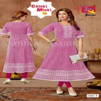 CHINKI MINKI BY AMBIKA RAYON FULLY STITCH DAILY WEAR COMBO KURTIS