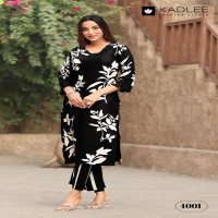 RANGOLI BY KADLEE RAYON READYMADE CLASSIC KURTI WITH PANT EXPORTS