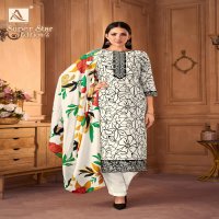 ALOK SUITS PRESENTS SUPER STAR 2 CLASSY COTTON TOP , BOTTOM WITH DUPATTA