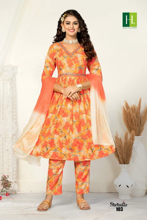 Hirwa Shehnaaz Wholesale Readymade 3 Piece Salwar Suits
