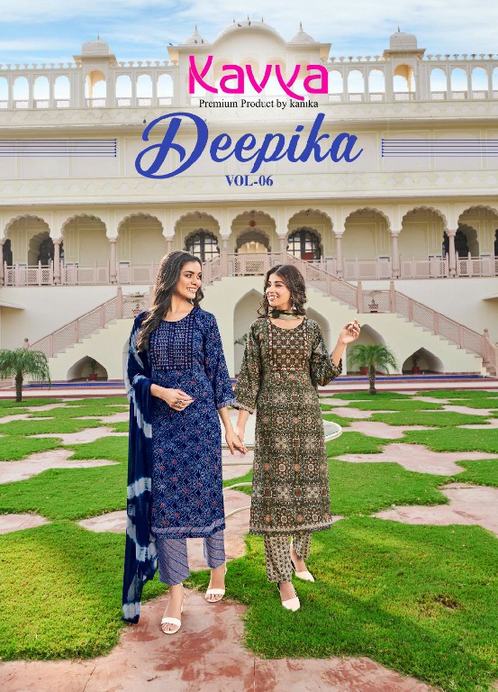 Kavya Deepika Vol-6 Wholesale Ready Made 3 Piece Dresses