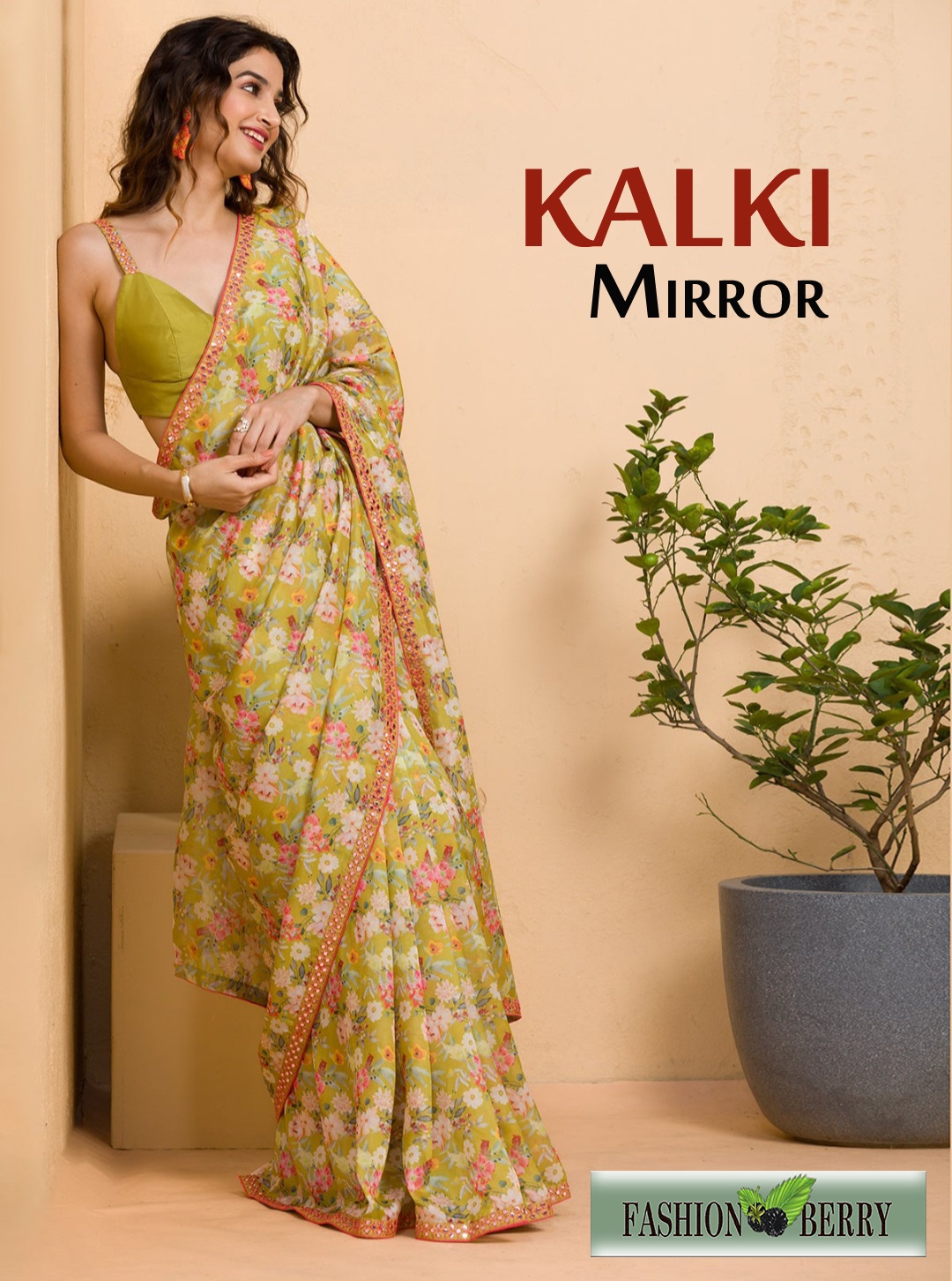 Fashion Berry Kalki Mirror Wholesale Ethnic Sarees
