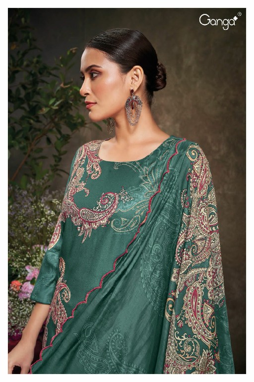 1701493915 Ganga Saskia S2037 Wholesale Wool Pashmina With Work Winter Dress Material 4