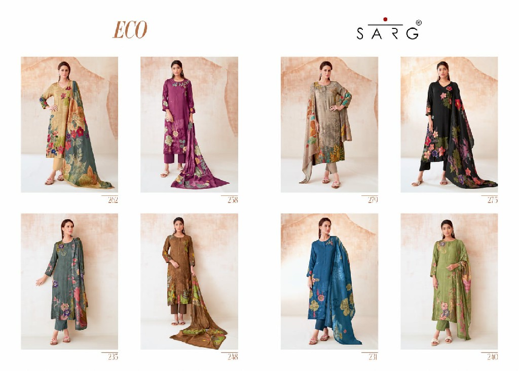 Sarg Eco Wholesale Staple Twill Pashmina Winter Suits