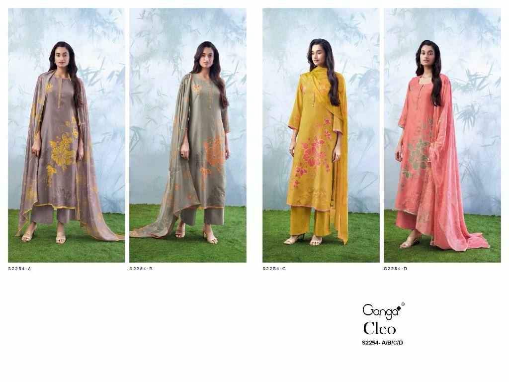 Ganga Cleo S2254 Wholesale Wool Pashmina Winter Dress