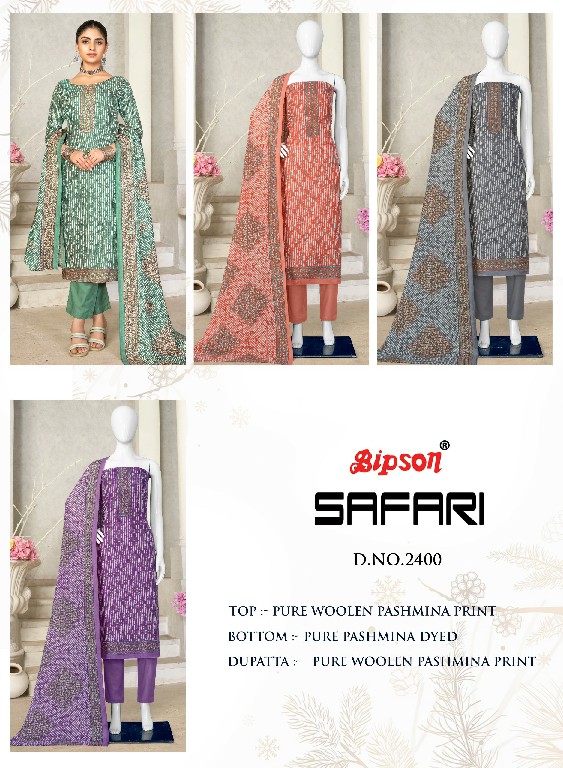 Bipson Safari 2400 Wholesale Pure Woollen Safari Winter Dress Material