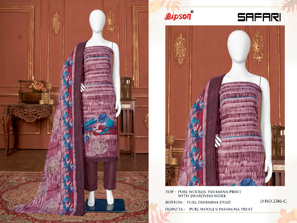 Bipson Safari 2386 Wholesale Pure Woollen Safari Winter Dress Material