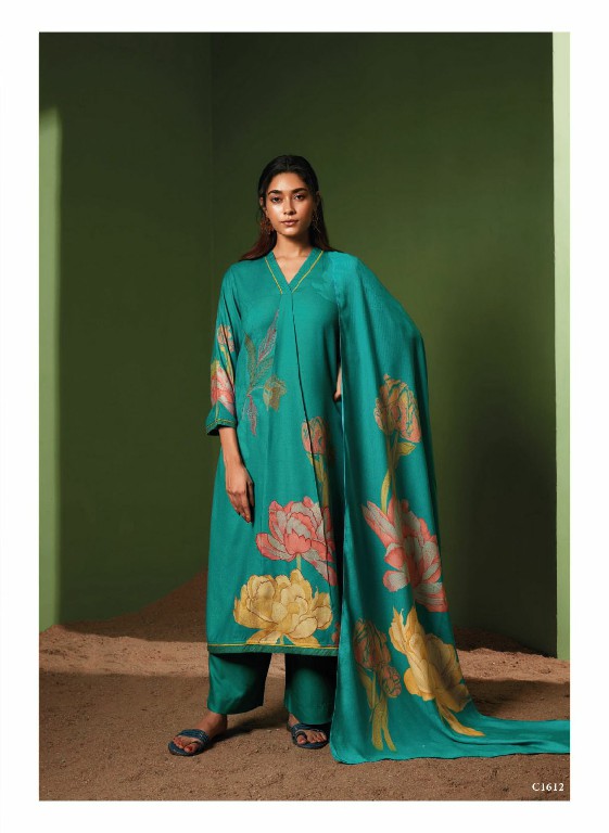 Ganga Shining Wholesale Wool Pashmina With Embroidery Winter Suits