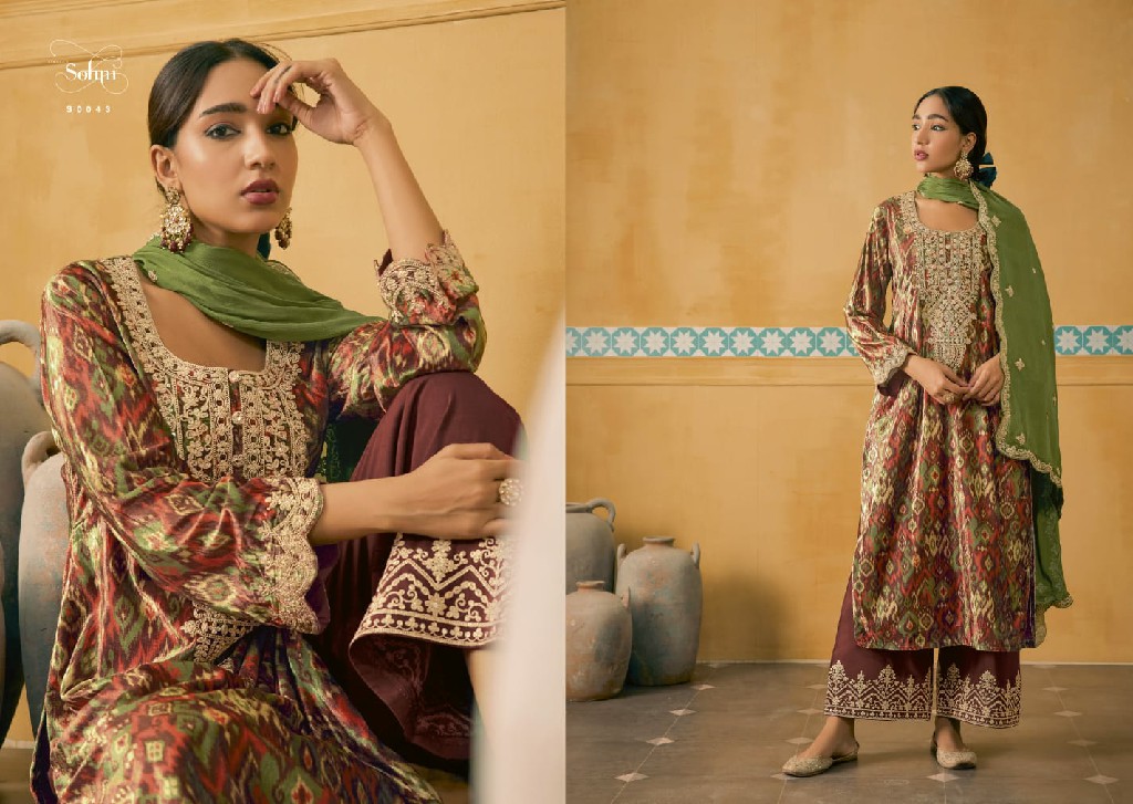 Kimora Sohni Husn E Ishq Wholesale Velvet With Embroidery Winter Suits