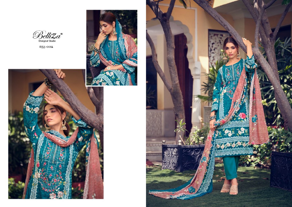 Belliza Naira Vol-23 Wholesale Pure Cotton With Self Embroidery Dress Material