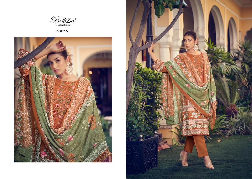 Belliza Naira Vol-23 Wholesale Pure Cotton With Self Embroidery Dress Material
