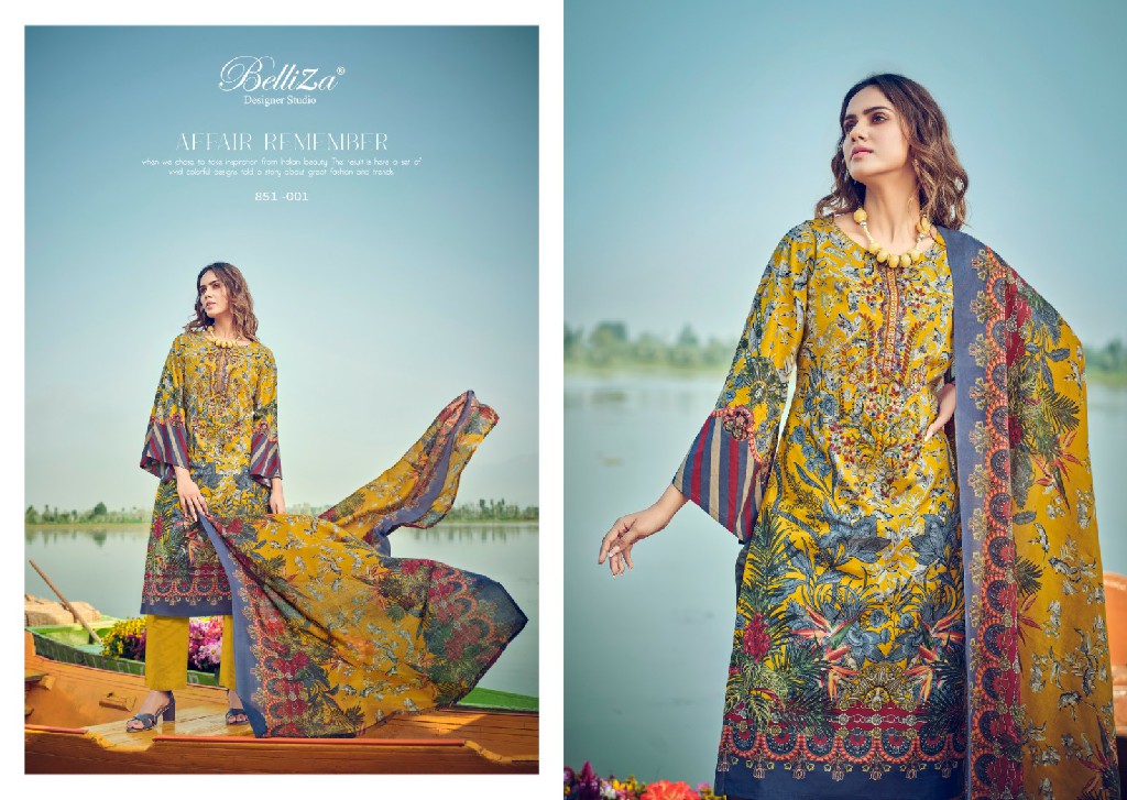 Belliza Naira Vol-22 Wholesale Pure Cotton With Self Embroidery Dress Material