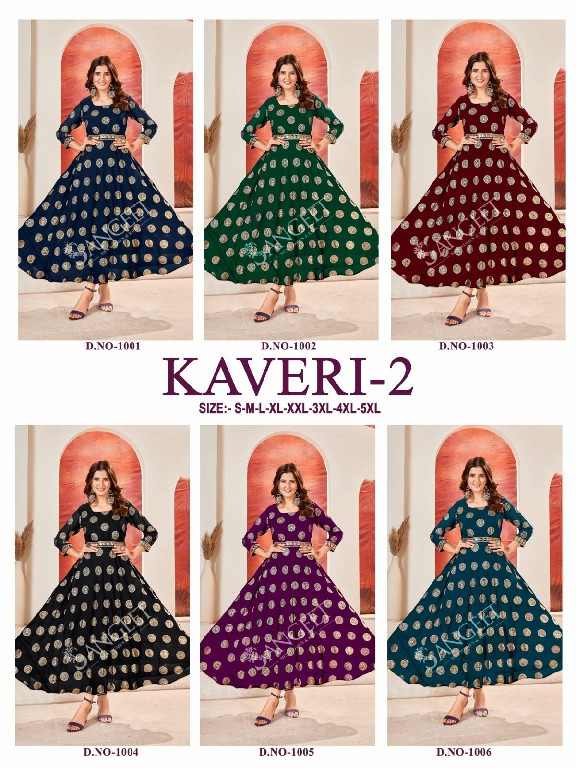 Sangeet Kaveri Vol-2 Wholesale Fox Georgette Sequence Work Anarkali Kurtis