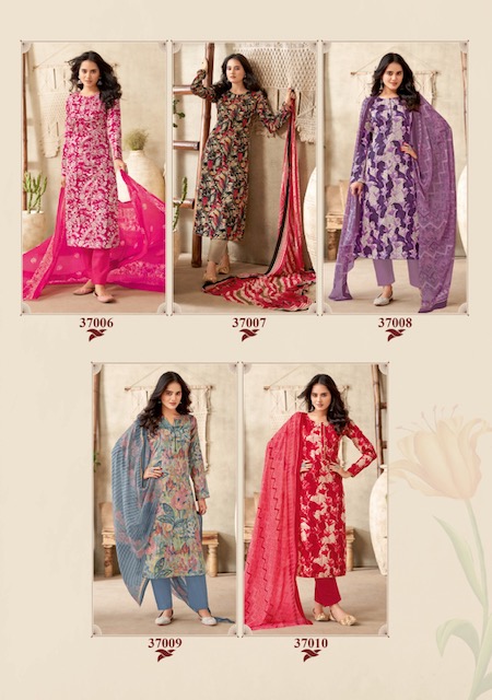 Suryajyoti Naishaa Vol-37 Wholesale Satin Cotton Dress Material