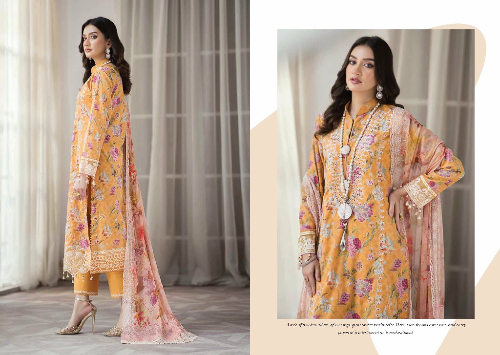 Alzohaib Sunshine Bloom Embroidered Cutwork Edition Pakistani Suits
