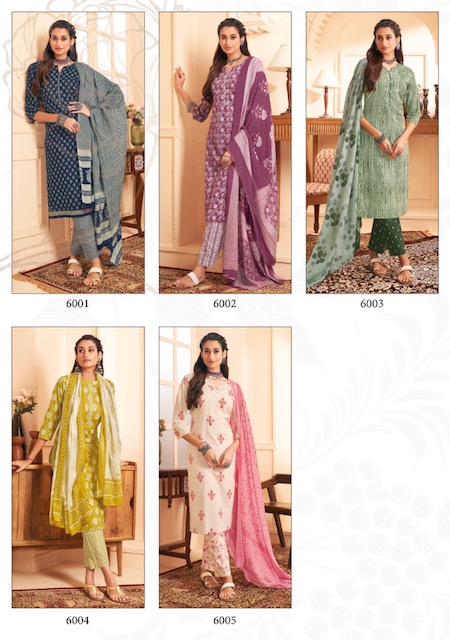 Suryajyoti Preyasi Vol-6 Wholesale Pure Soft Cotton Printed Dress Material