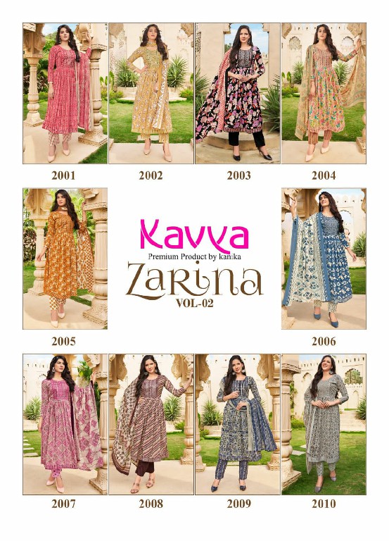 Kavya Zarina Vol-2 Wholesale Nayra Cut Top With Pants And Dupatta