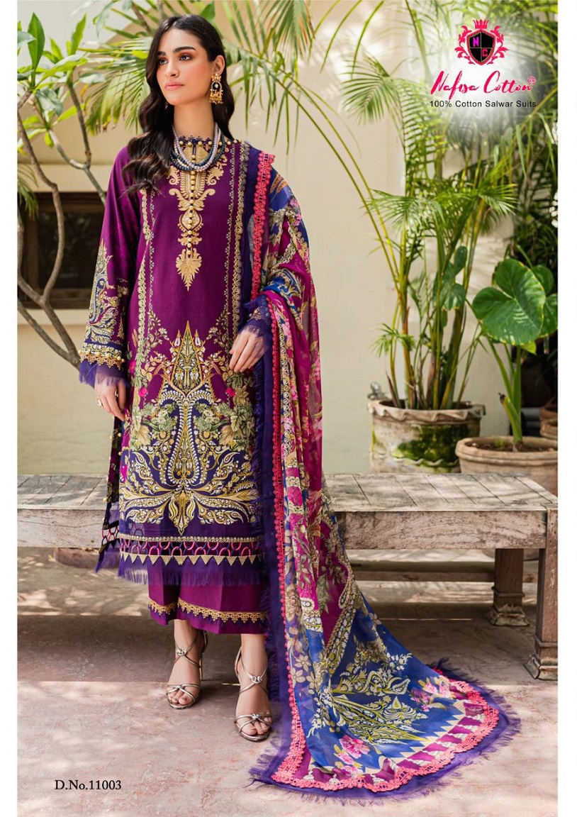 Nafisa Monsoon Vol-11 Wholesale Pure Cotton Printed Dress Material