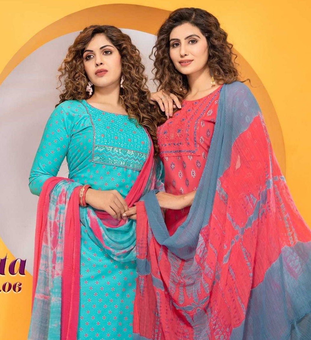 kinti fahion sabhyata-6 601-606 series latest designer casual wear kurti  wholesaler surat gujarat
