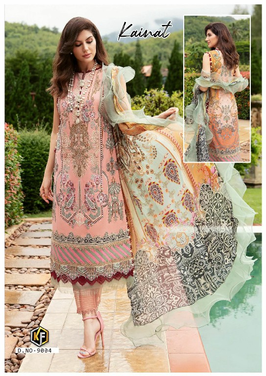 Keval Fab Kainat Vol-9 Luxury Lawn Collection Cotton Dress Material