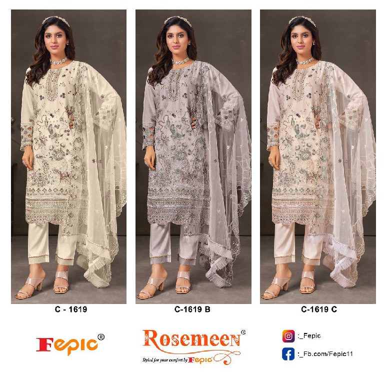 Fepic Rosemeen C-1619 Wholesale Pakistani Concept Pakistani Suits