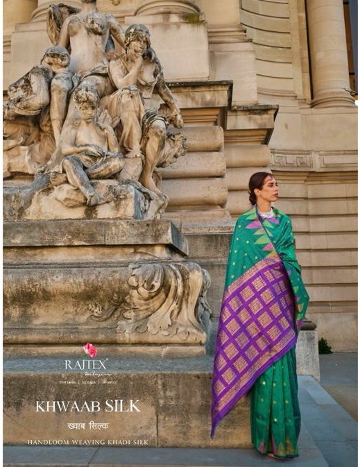 RAJTEX KHWAAB SILK 349001-349008 HANDLOOM WEAVING KHADI SILK SAREES