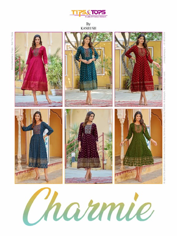 Tips And Tops Charmie Wholesale Festive Wear Fancy Gowns Kurtis