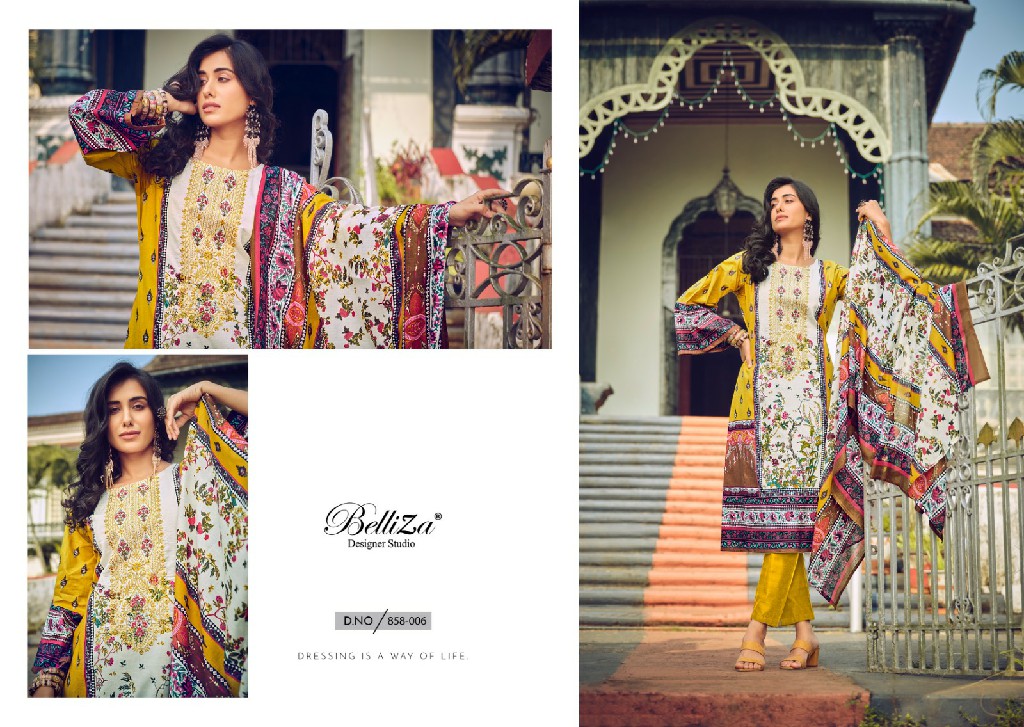Belliza Naira Vol-24 Wholesale Pure Cotton With Exclusive Self Embroidery Dress Material