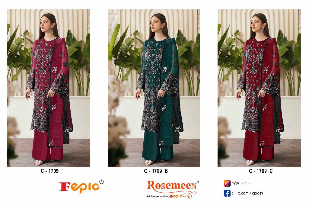 Fepic Rosemeen C-1709 Wholesale Pakistani Concept Pakistani Suits