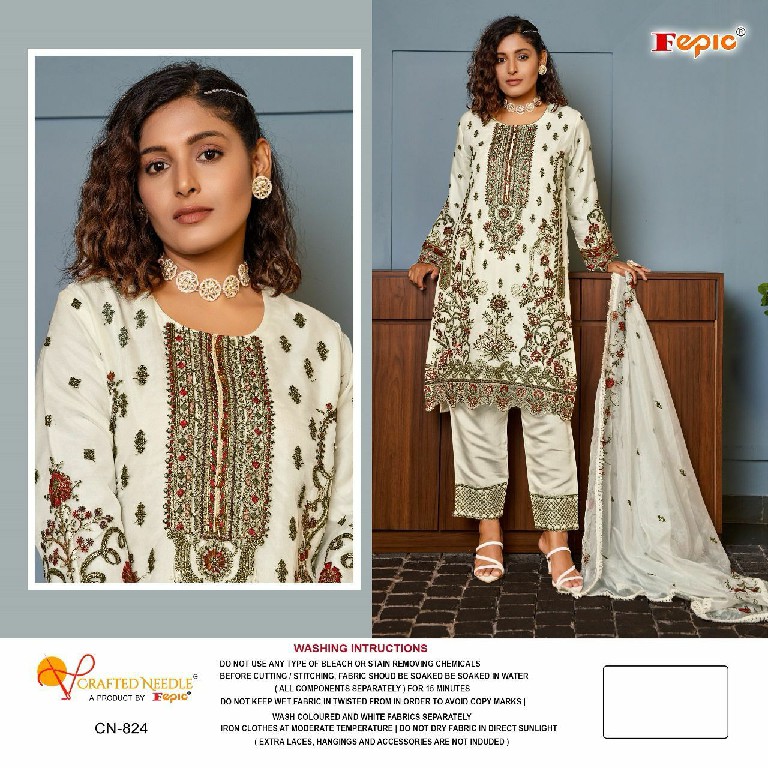 Fepic Crafted Needle CN-824 Wholesale Readymade Pakistani Concept Suits