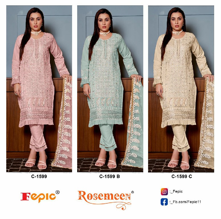 Fepic Rosemeen C-1599 Wholesale Pakistani Concept Pakistani Suits