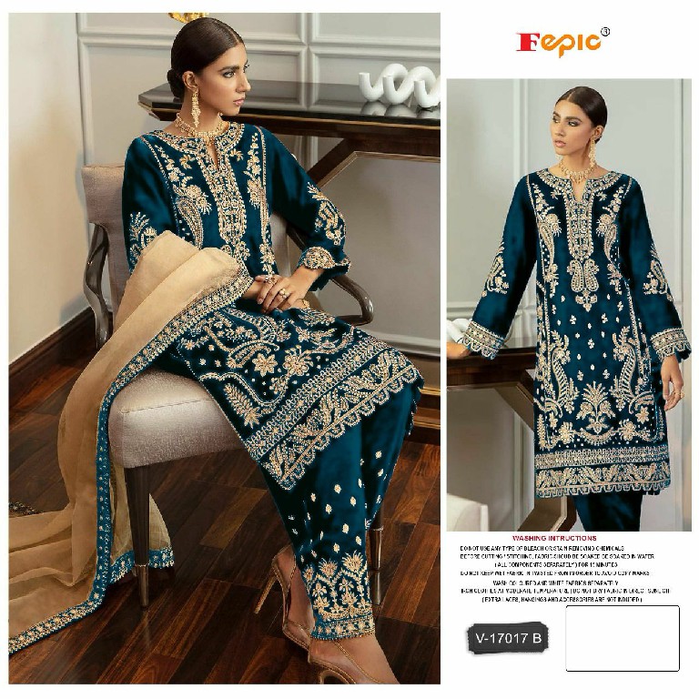 Fepic Rosemeen V-17017 Wholesale Velvet Pakistani Concept Suits