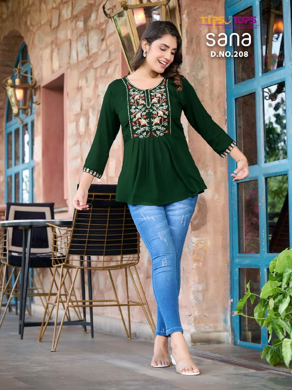 TIPS AND TOPS SANA VOL 2 FANCY EMBROIDERY GIRLS SHORT TUNIC
