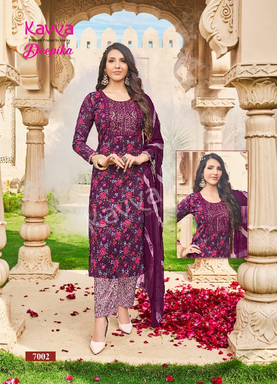 Kavya Deepika Vol-7 Wholesale Ready Made 3 Piece Dresses