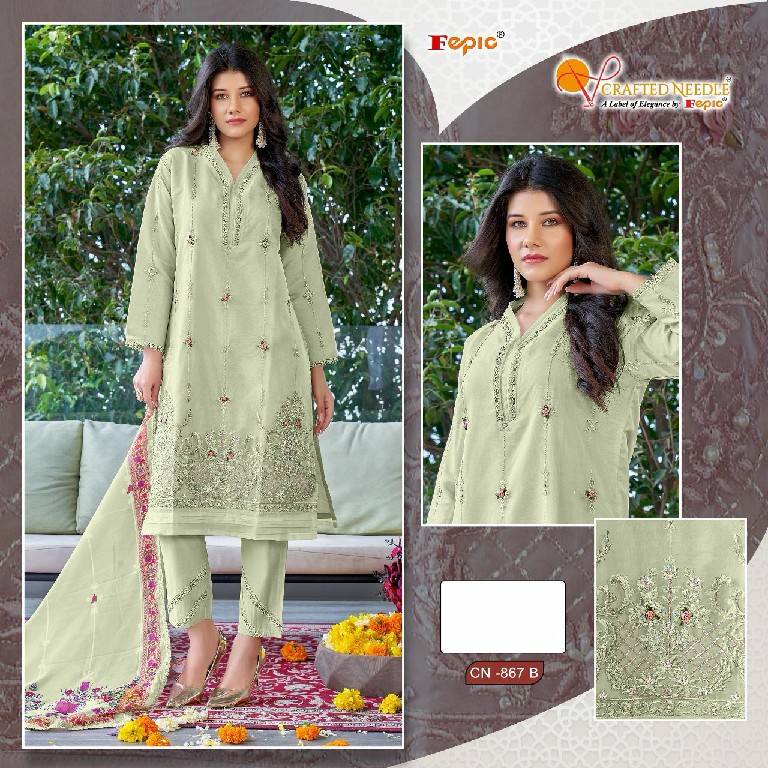 Fepic Crafted Needle CN-867 Wholesale Readymade Pakistani Suits