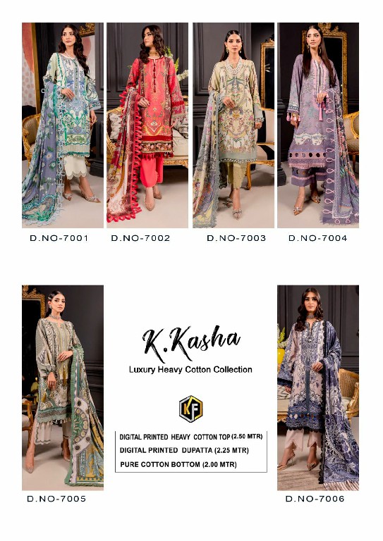 Keval Fab K Kasha Vol-7 Wholesale Karachi Cotton Printed Dress Materials