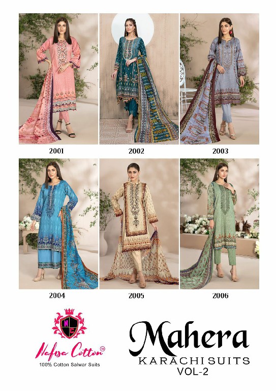Nafisa Mahera Vol-2 Wholesale Karachi Suits Dress Material