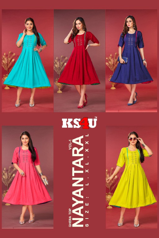 KS4U Nayantara Wholesale Ghera Top Catalog